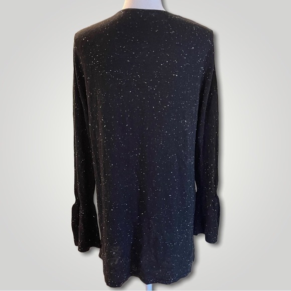 Style & Co Black Open Front Ruffle Sweater - Picture 4 of 4